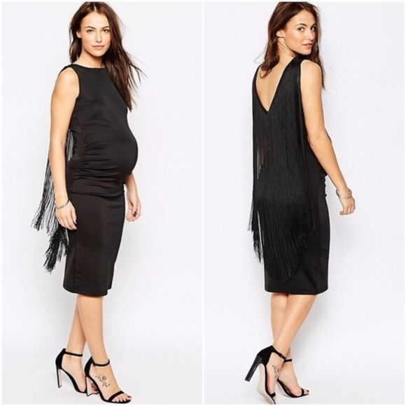 fringe maternity dress